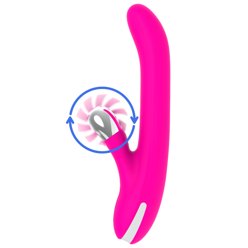ROTATION vibrador conejo en silicona con USB, estimulación de clítoris con rotación 