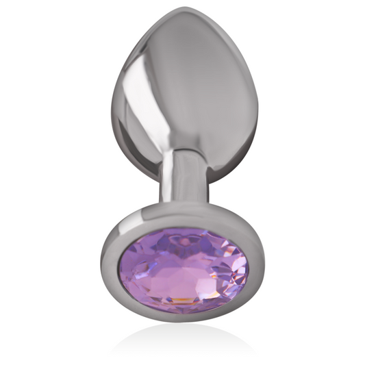INTENSE plug anal metal cristal redondo violeta talla S