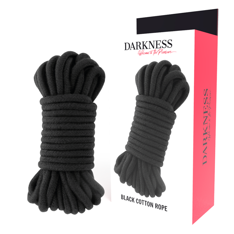 DARKNESS cuerda para BDSM y bondage 5 mt negro, con empaque original