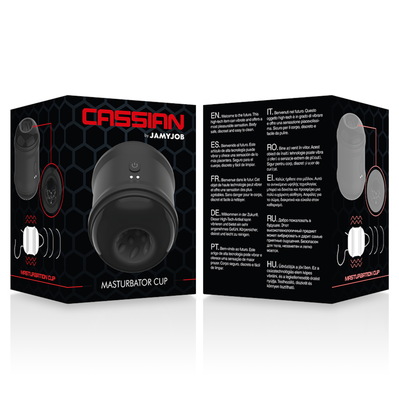 JAMYJOB CASSIAN masturbador automatico para hombre con vibración, en caja