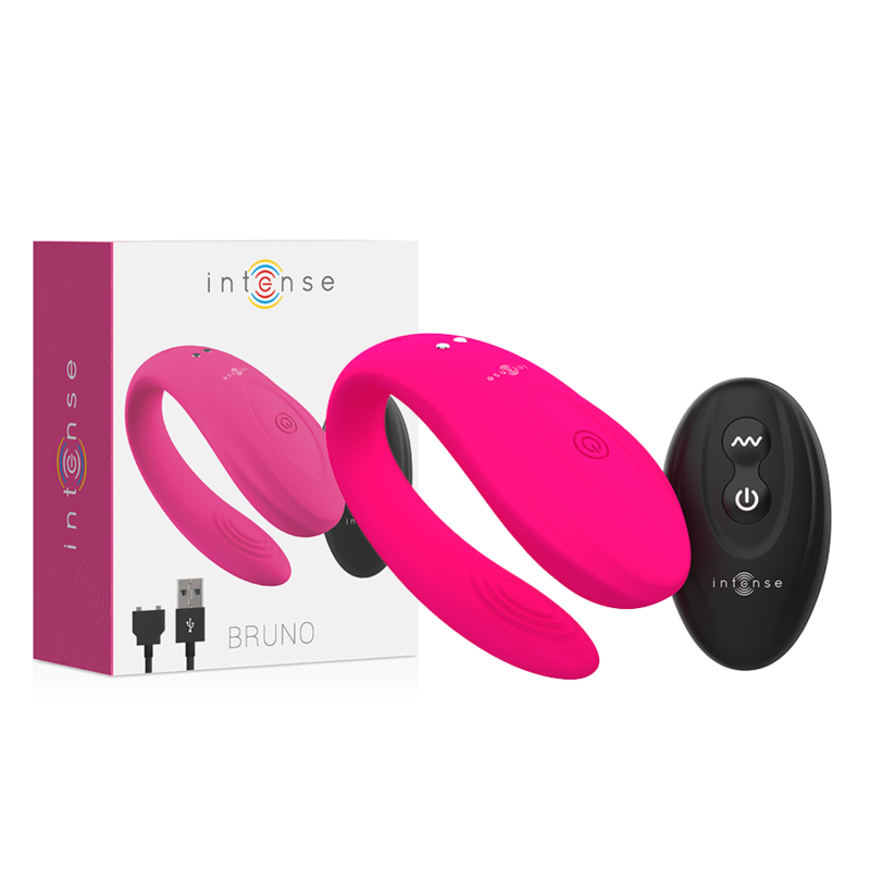 INTENSE BRUNO vibrador  para pareja con estimulación vagina y clítoris con control remoto y USB, con empaque original