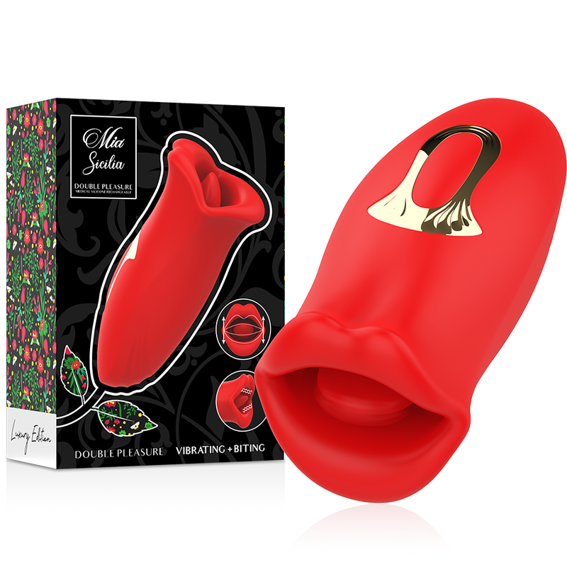 MIA SICILIA vibrador de doble estimulación para clítoris con USB, con empaque original