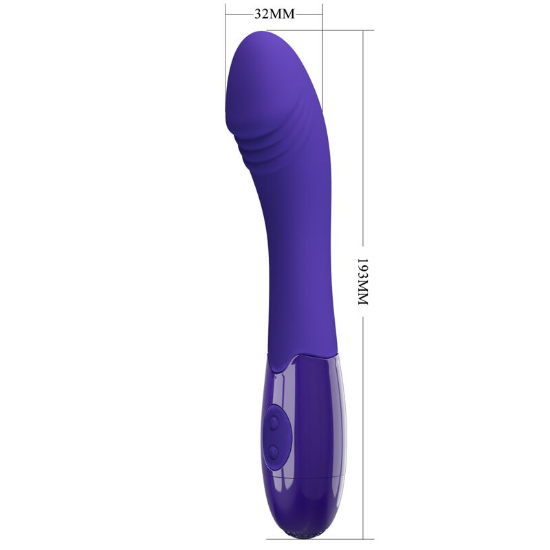 PRETTY LOVE ELEMENTAL-YOUTH dildo vibrador para vagina en silicona con USB, medidas
