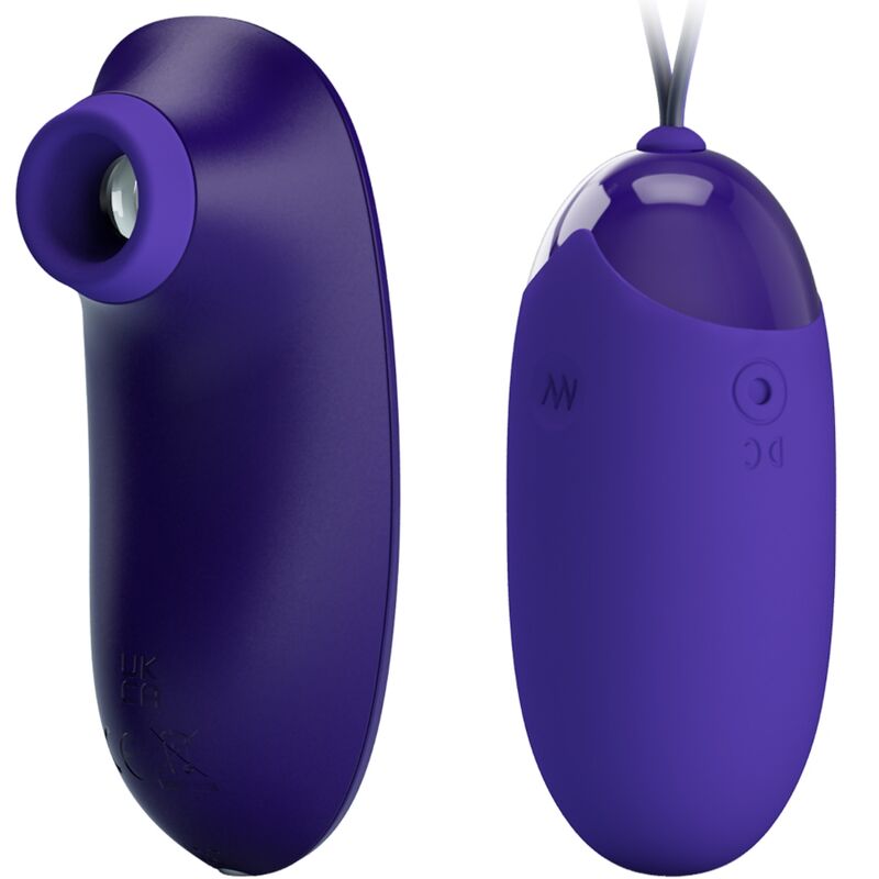 ORTHUS-YOUTH succionador de clítoris y huevo vibrador para vagina con USB, vista lateral