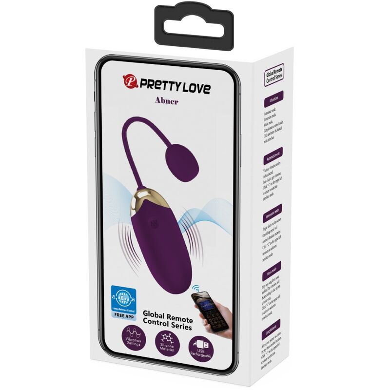 PRETTY LOVE ABNER huevo vibrador con APP, en caja