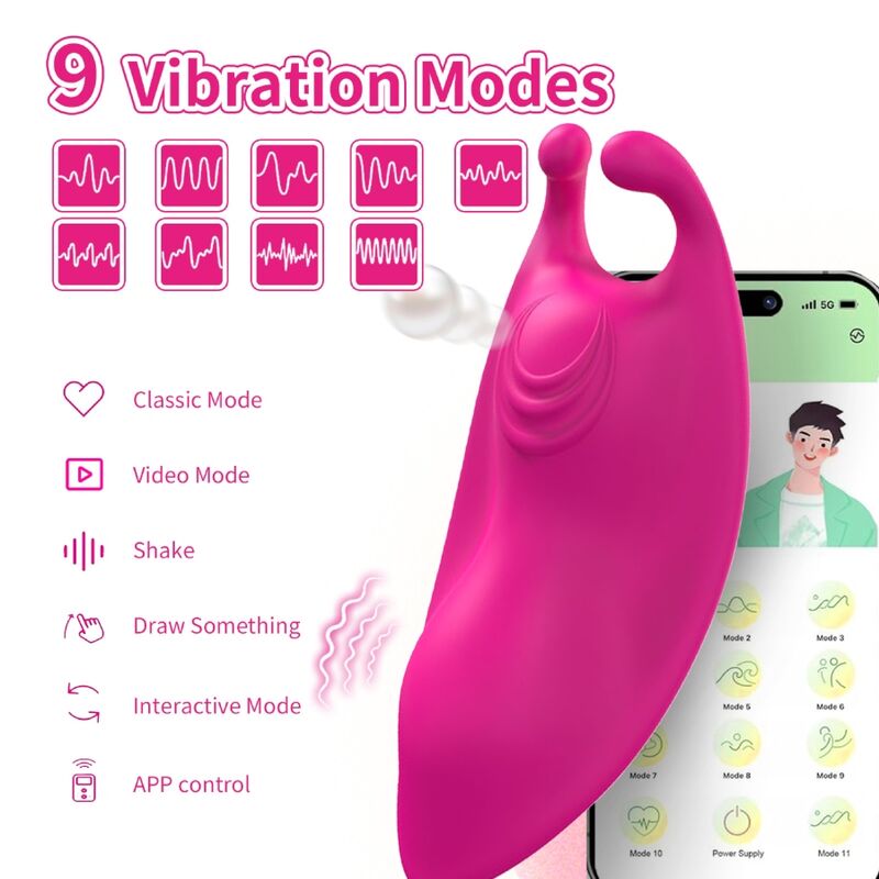Honeybee vibrador de bragas con APP y clip magnetico, APP