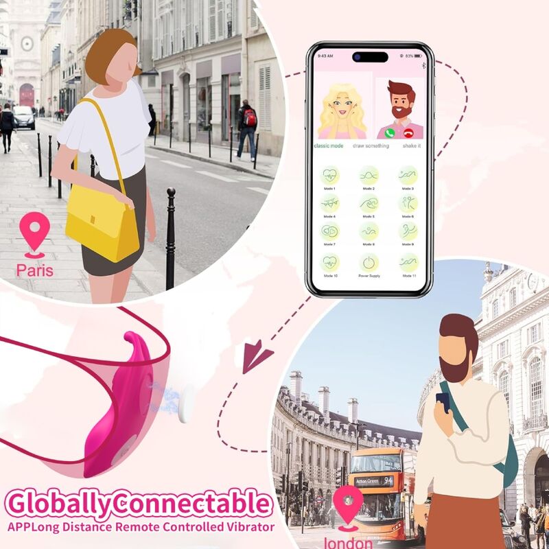 Honeybee vibrador de bragas con APP y clip magnetico, uso y conectividad