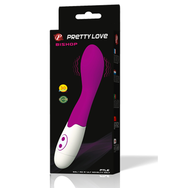 BISHOP vibrador para vagina, marca PRETTY LOVE, activación, caja