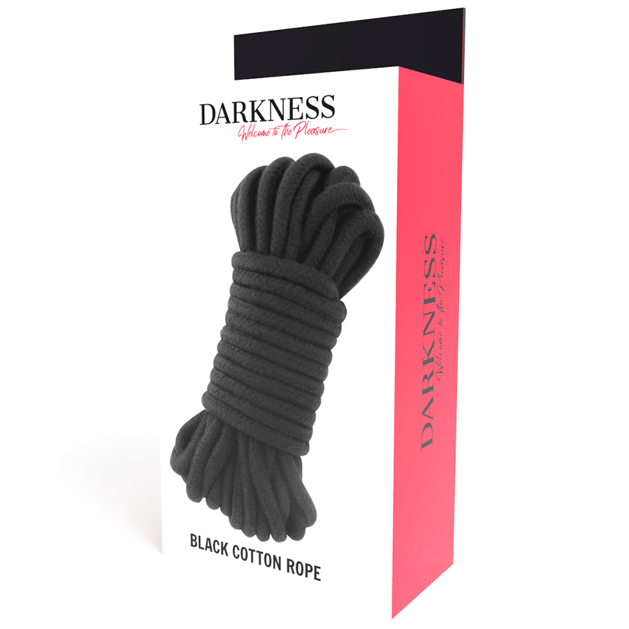 DARKNESS cuerda para BDSM y bondage, 5 mt negro, en caja